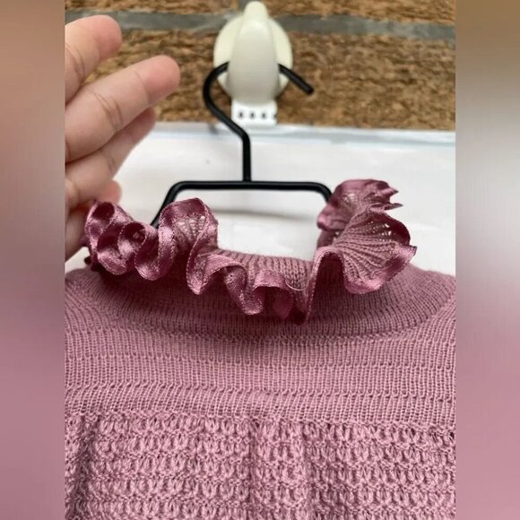 Liseuses Poggi 1973 virgin wool dusty pink duster large - Picture 13 of 16